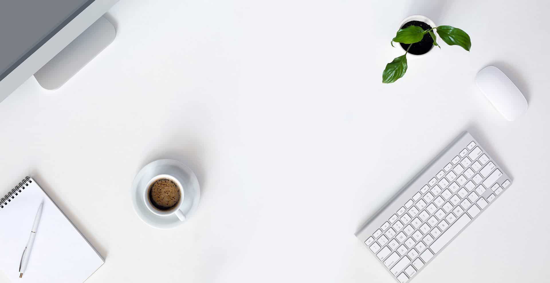 white desk